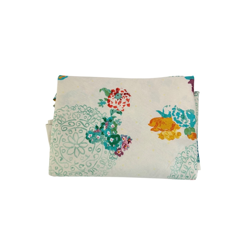 Pioneer Woman Country Garden Round Tablecloth Floral Farmhouse Shabby Chic 70 in